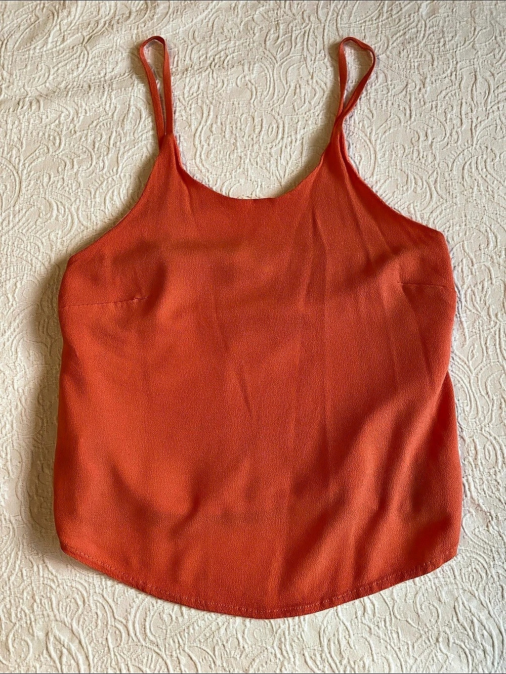 American Eagle Orange Smocked Camisole Size Small Like New